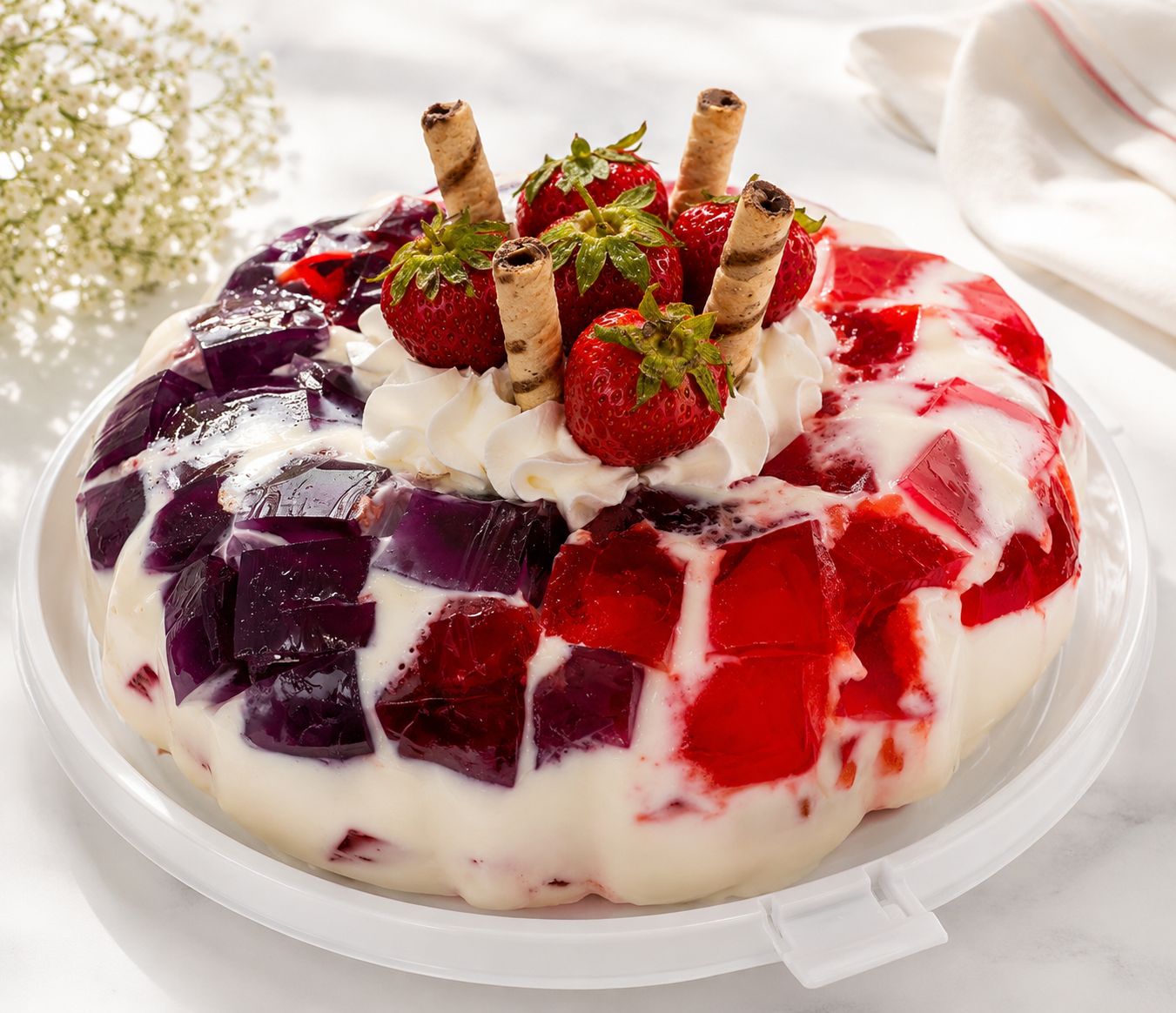 Strawberry Gelatin Cake