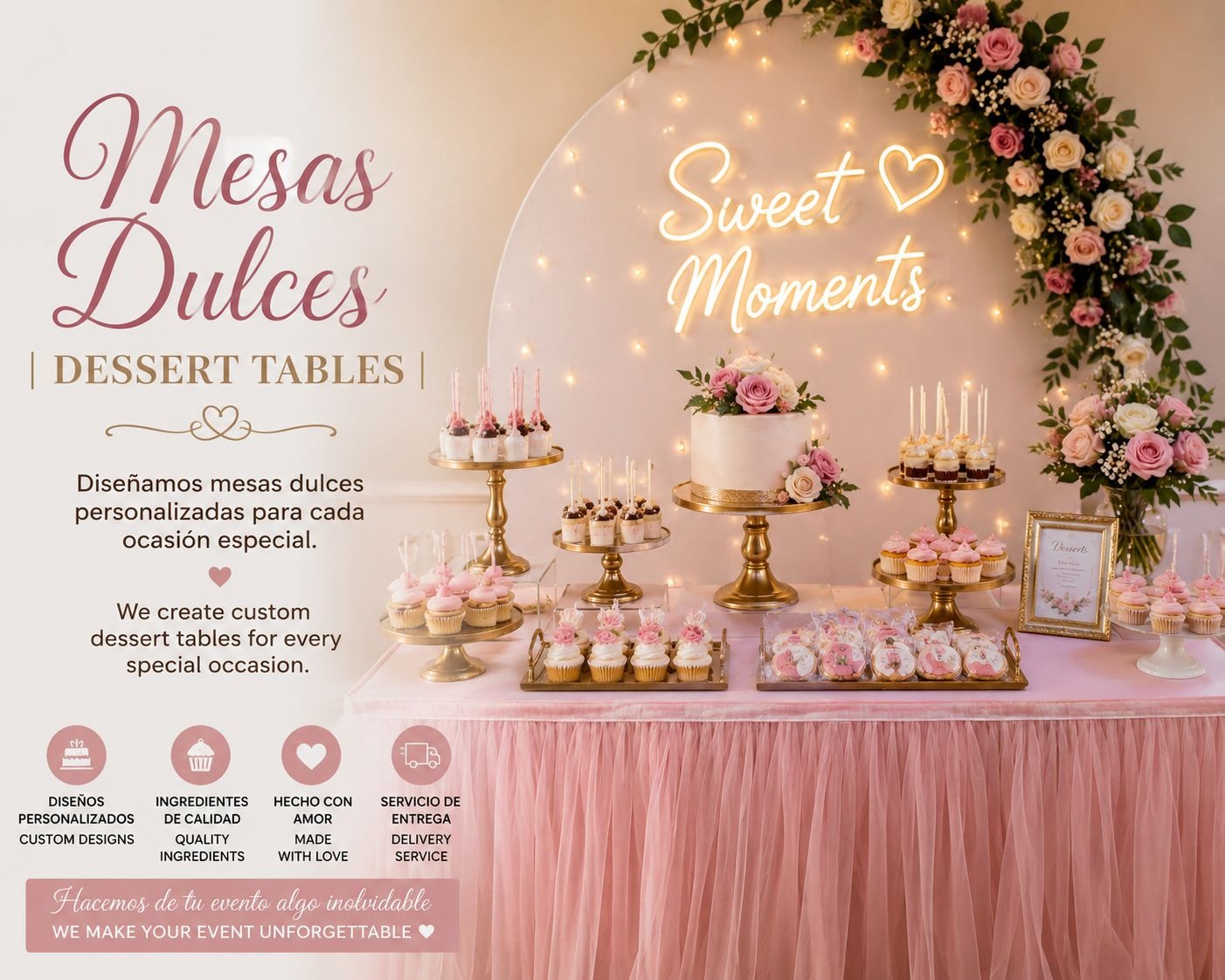 Dessert Tables, Weddings & Personalizados